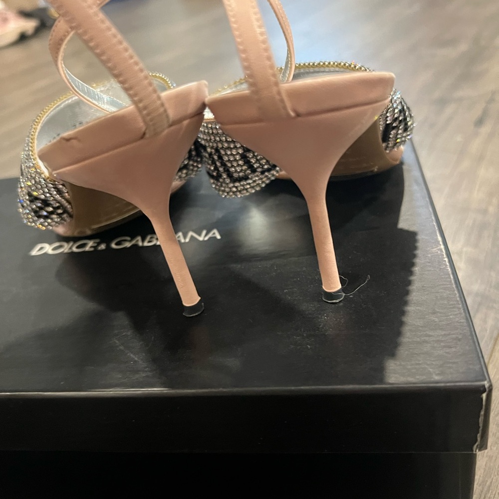💖Dolce and Gabbana Crystal Logo strap heels 💖 - Picture 11 of 14